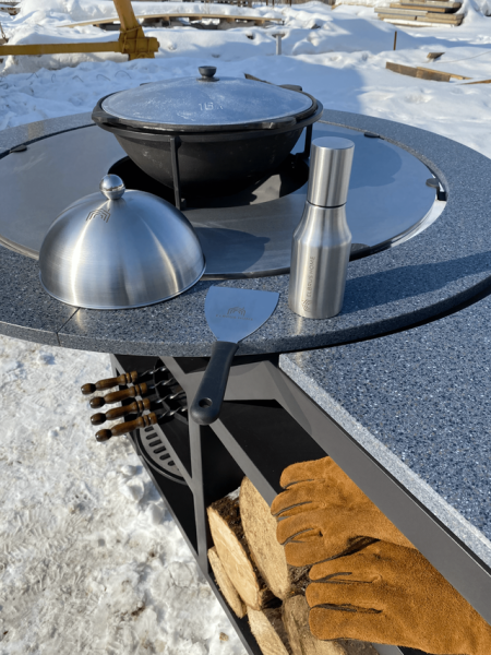 Гриль стол Памир PRO искуственный камень 1200 мм